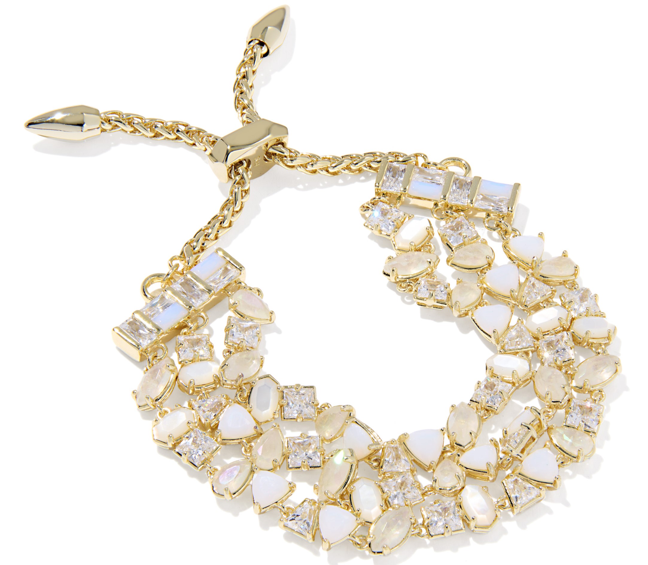 KENDRA SCOTT ISABELLE NEUTRAL MIX GOLD TONE STATEMENT BRACELET