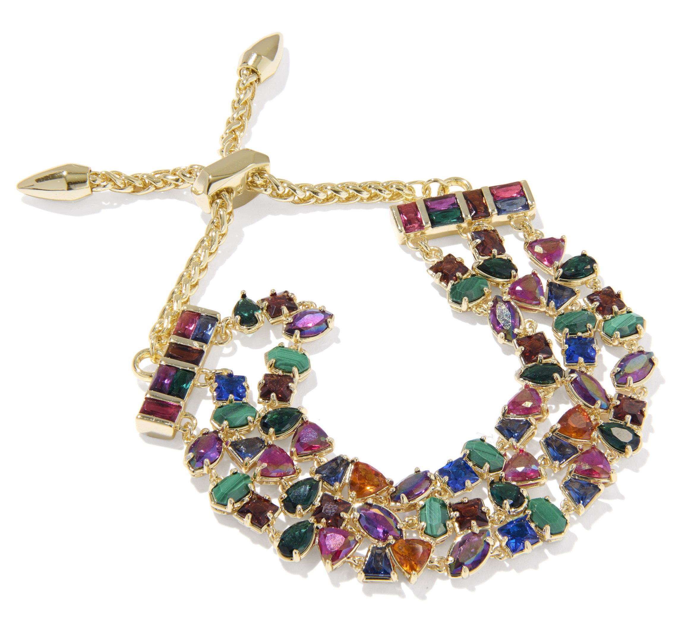 KENDRA SCOTT ISABELLE MULTI MIX GOLD TONE STATEMENT BRACELET