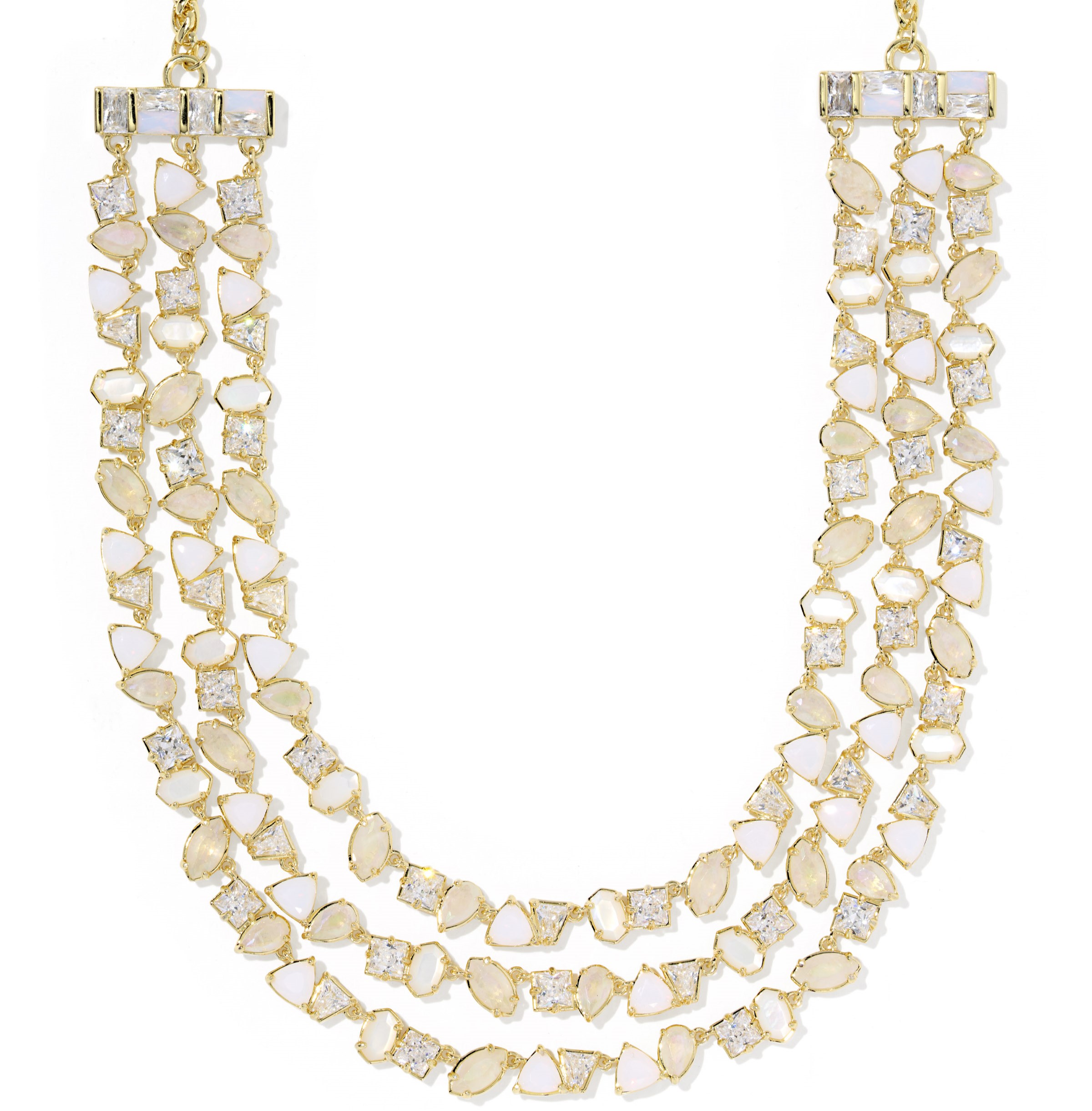 KENDRA SCOTT ISABELLE NEUTRAL MIX GOLD TONE STATEMENT NECKLACE