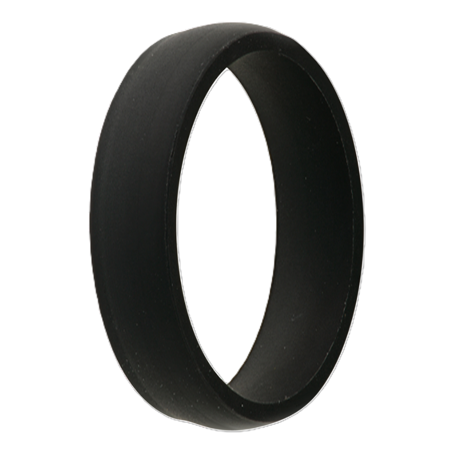7MM BLACK SILICONE BAND SIZE 9