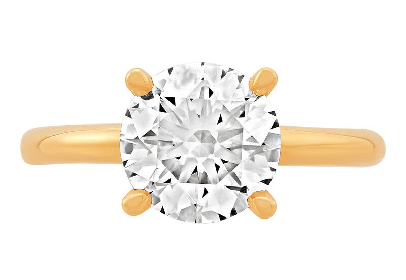 SUPER MAN MADE CREATED 3.35CTW DIAMOND HIDDEN-HALO ENGAGEMENT RING CONTAINING: 3.23CT ROUND DIAMOND CENTER G VVS2 IGI LG598344424 + 18 ROUND MELEE DIAMONDS 1/8CTW 14KY