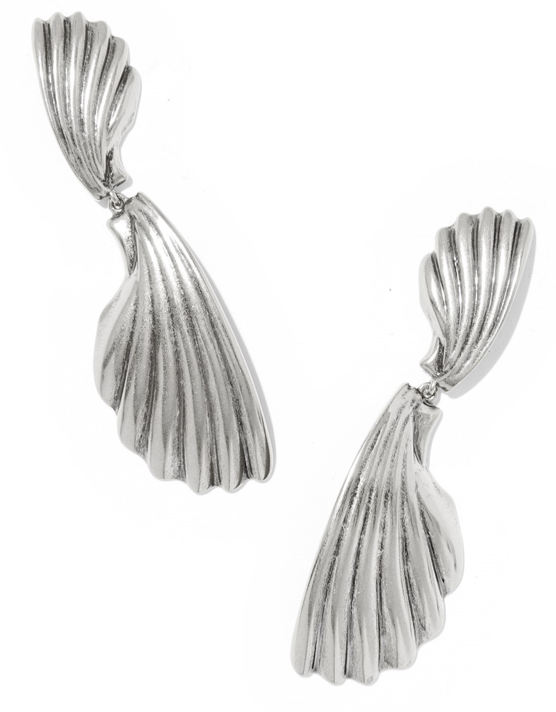 KENDRA SCOTT ALEXA VINTAGE SILVER TONE STATEMENT DROP EARRINGS