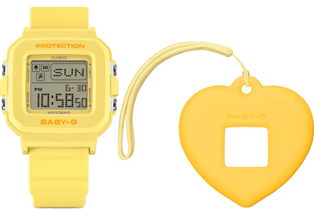 CASIO BABY G-SHOCK DIGITAL YELLOW RESIN WATCH