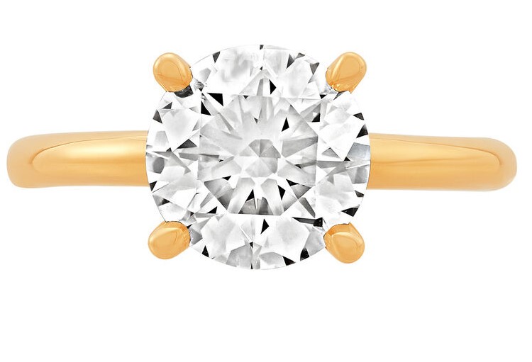 SUPER MAN MADE CREATED 3 1/8CTW DIAMOND HIDDEN-HALO ENGAGEMENT RING CONTAINING: 3.02CT ROUND DIAMOND F VS1 IGI LG632412233 + 18 ROUND MELEE DIAMONDS .12CTW 14KY