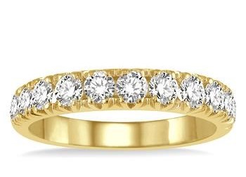 1.00CTW 11 ROUND DIAMOND LDS ANNIVERSARY BAND 14KY