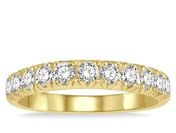.75CTW 11 ROUND DIAMOND LDS ANNIVERSARY BAND 14KY