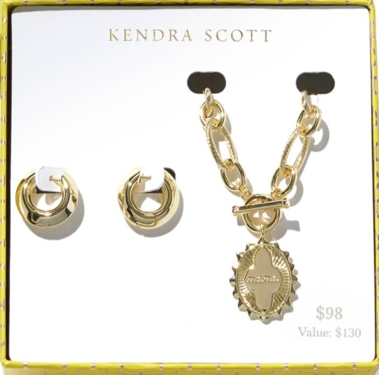 KENDRA SCOTT MAMA & MIKI GOLD TONE GIFT SET