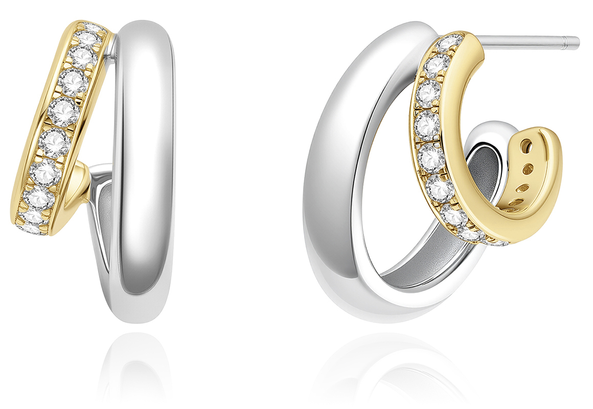 ANIA HAIE TT SPARKLING HOOP 2-ROW EARRINGS