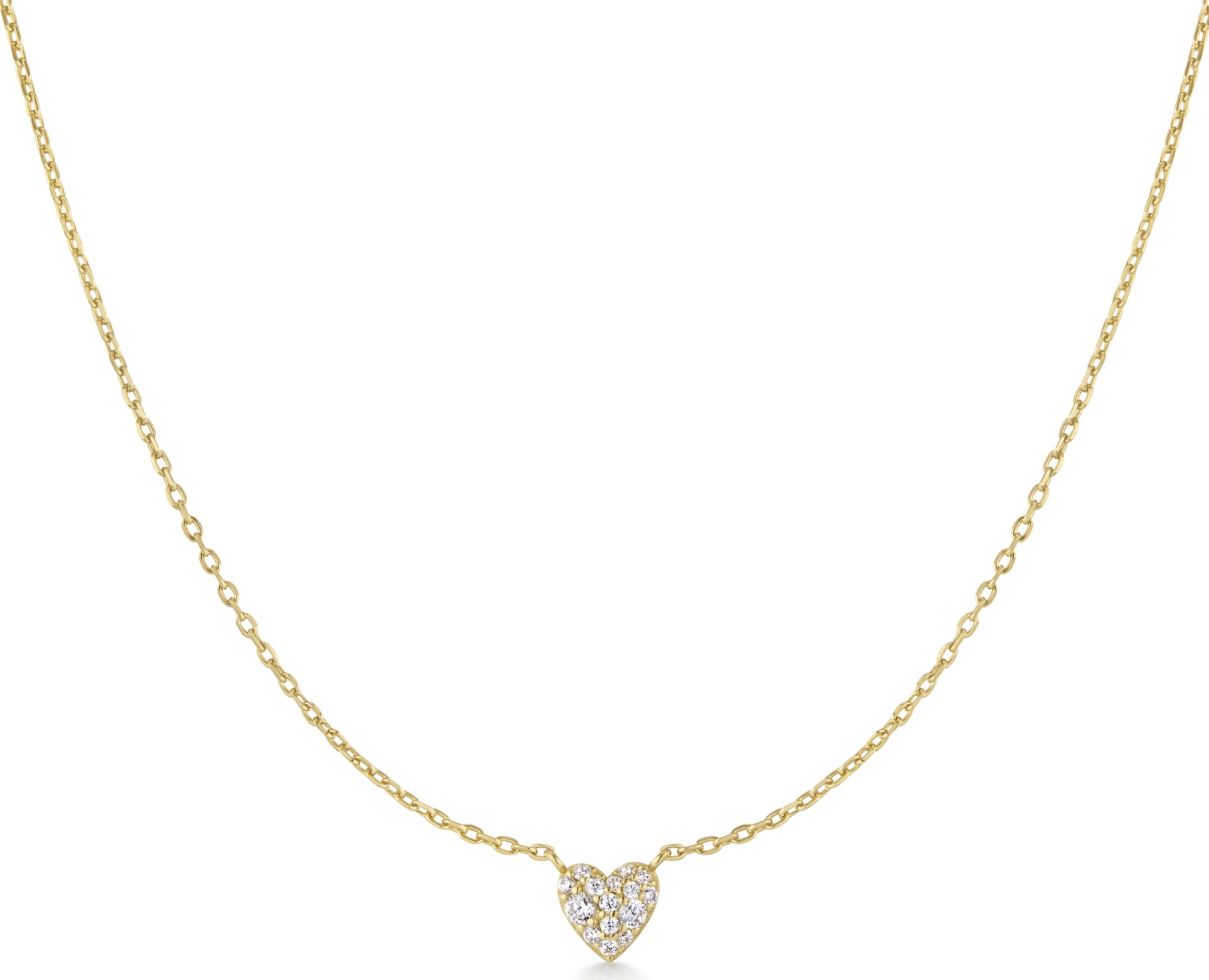 ANIA HAIE GOLD PAVE HEART NECKLACE