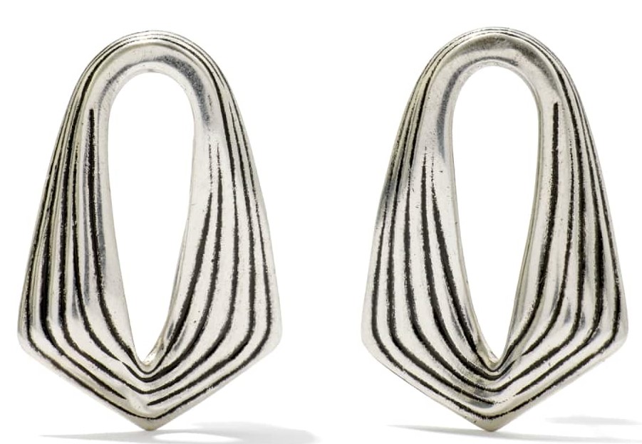 KENDRA SCOTT KIRA VINTAGE SILVER TONE STUD EARRINGS