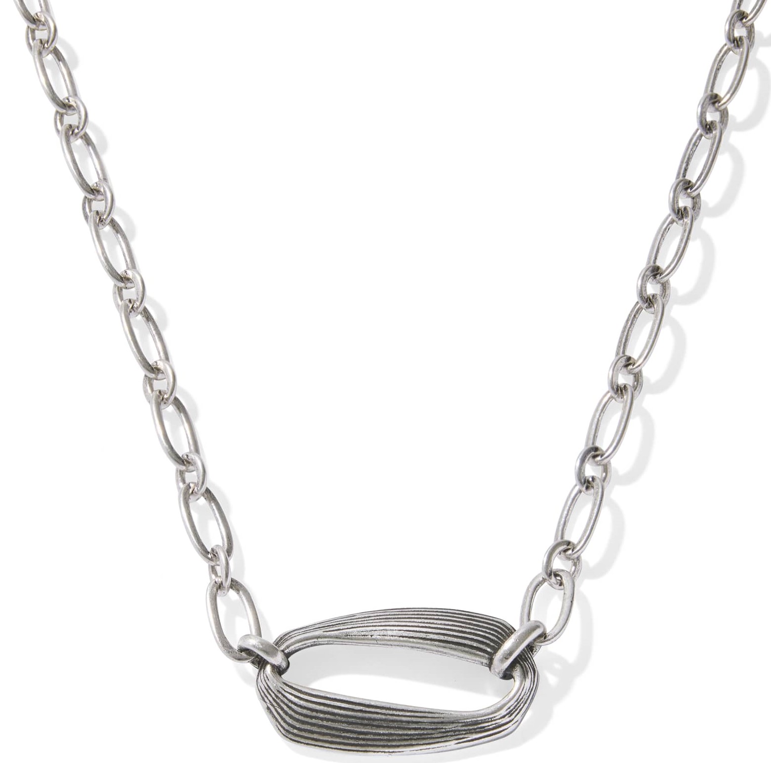 KENDRA SCOTT KIRA VINTAGE SILVER TONE SHORT PENDANT NECKLACE