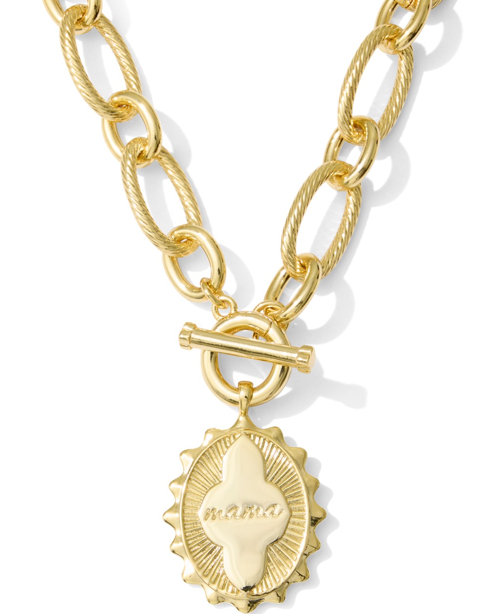 KENDRA SCOTT MAMA LINK GOLD TONE CHAIN NECKLACE
