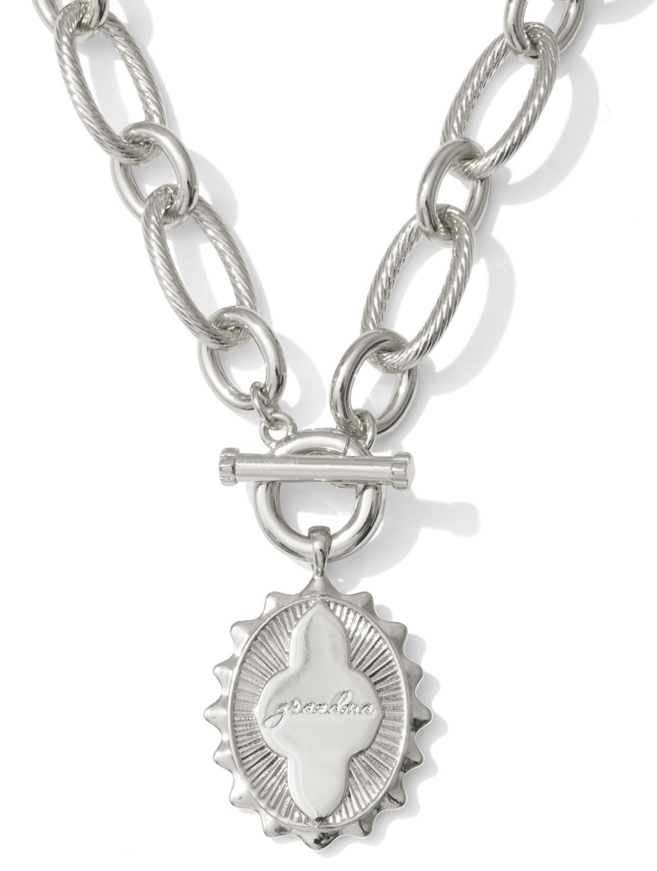 KENDRA SCOTT GRANDMA LINK RHODIUM CHAIN NECKLACE