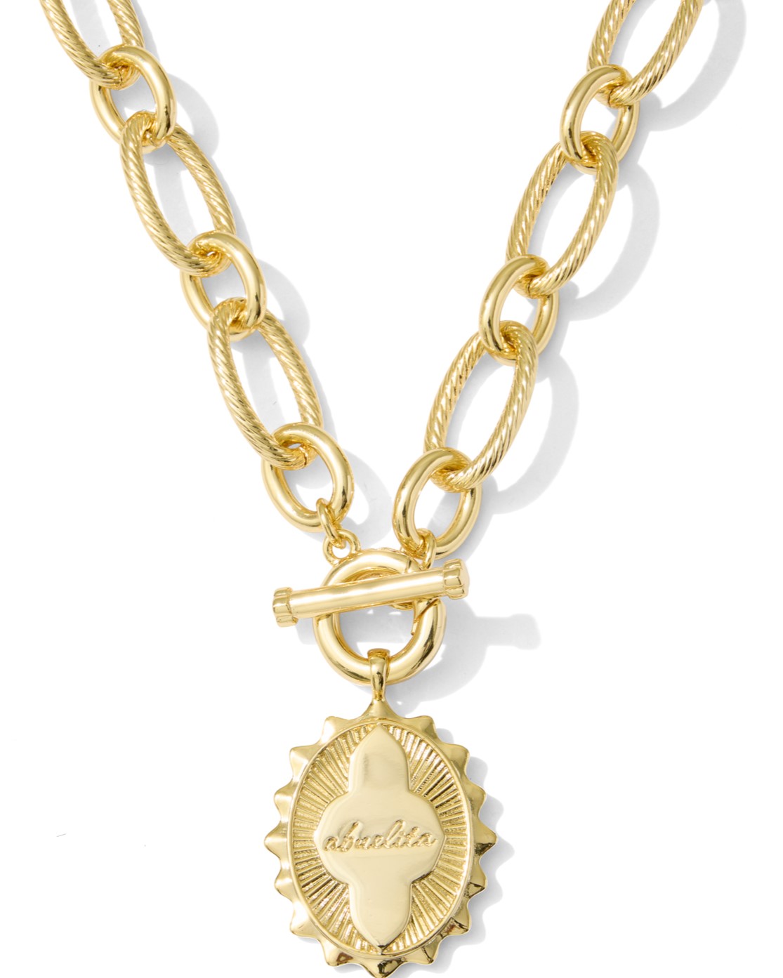KENDRA SCOTT ABUELITA LINK GOLD TONE CHAIN NECKLACE