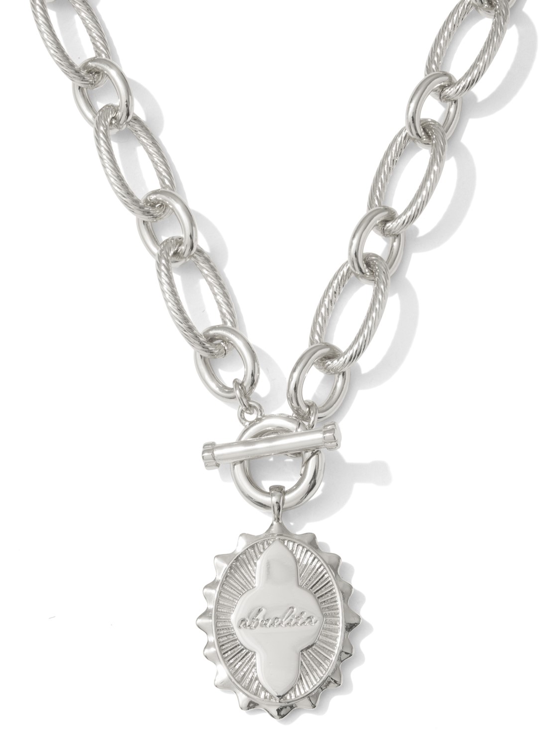KENDRA SCOTT ABUELITA LINK RHODIUM CHAIN NECKLACE