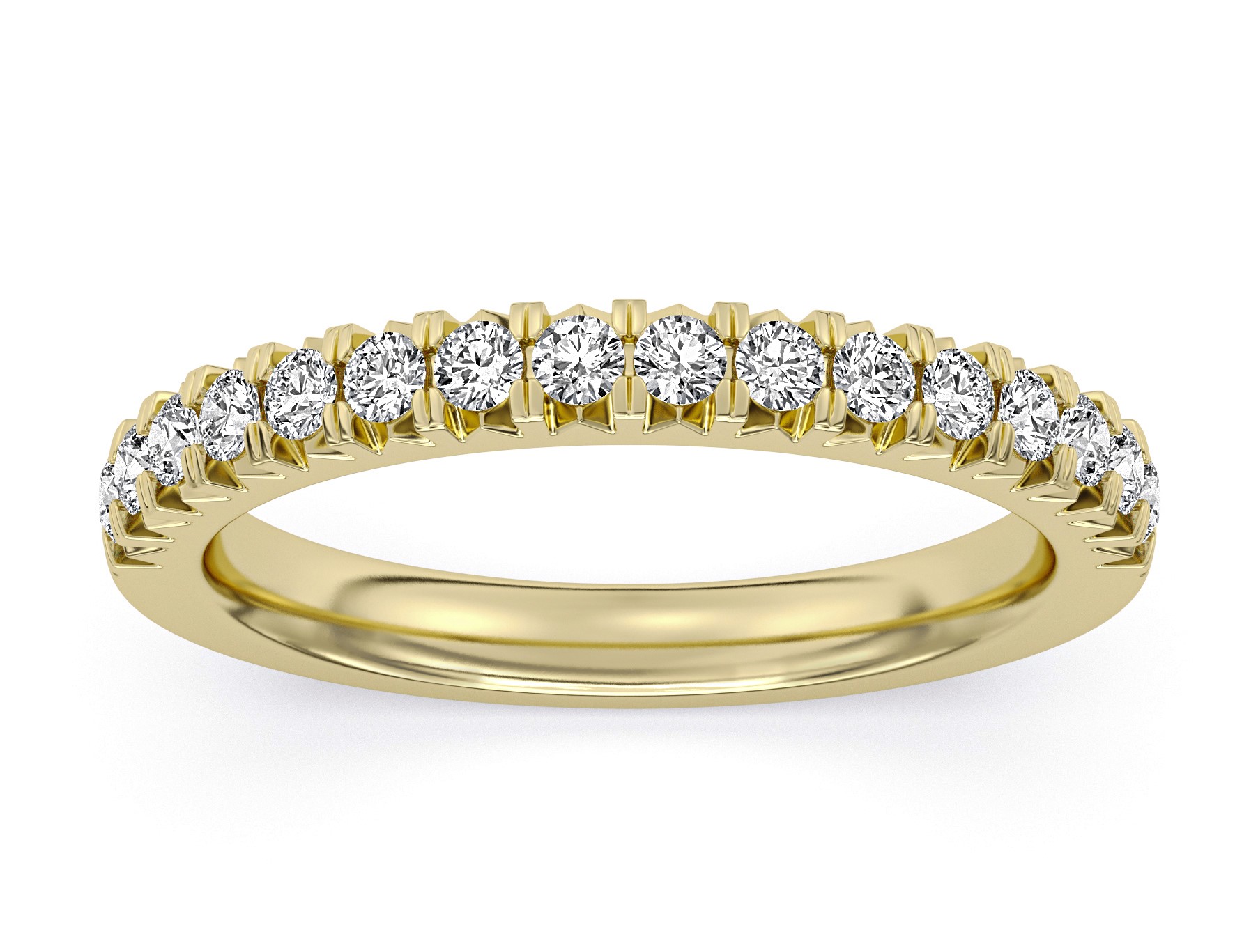 SUPER MAN MADE CREATED  .48CTW LDS 16 ROUND DIAMOND BAND 14KY