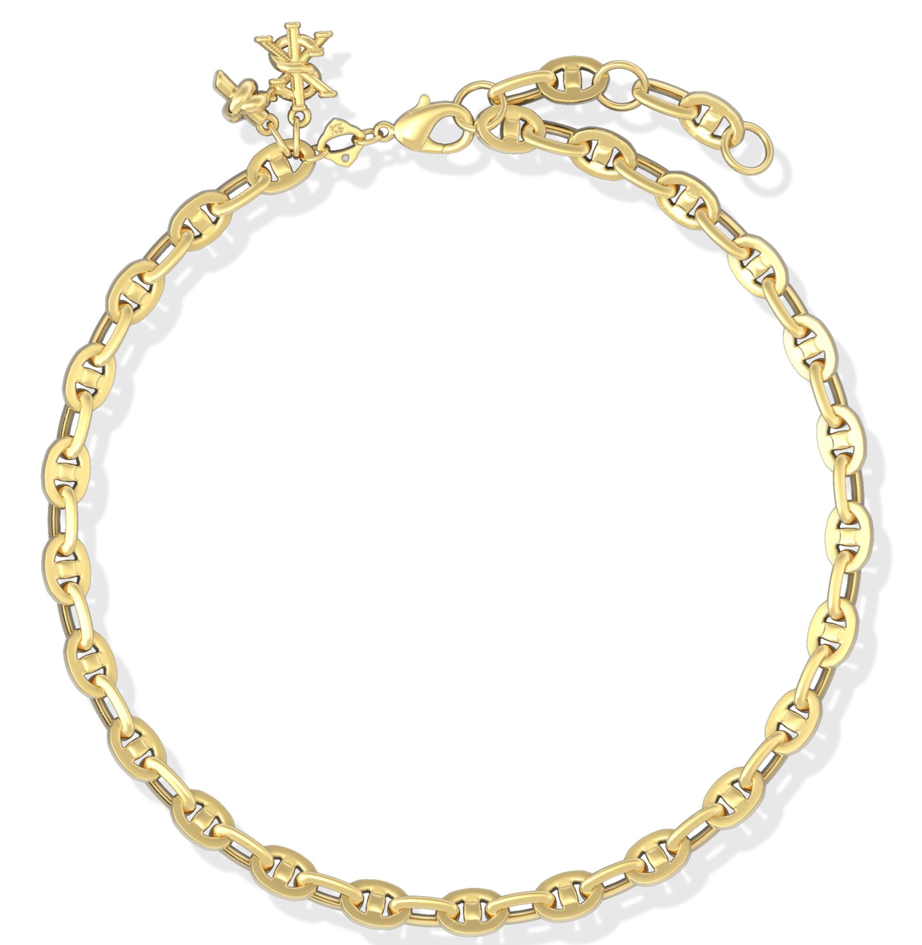 KENDRA SCOTT PARKER GOLD TONE KNOT ANKLET