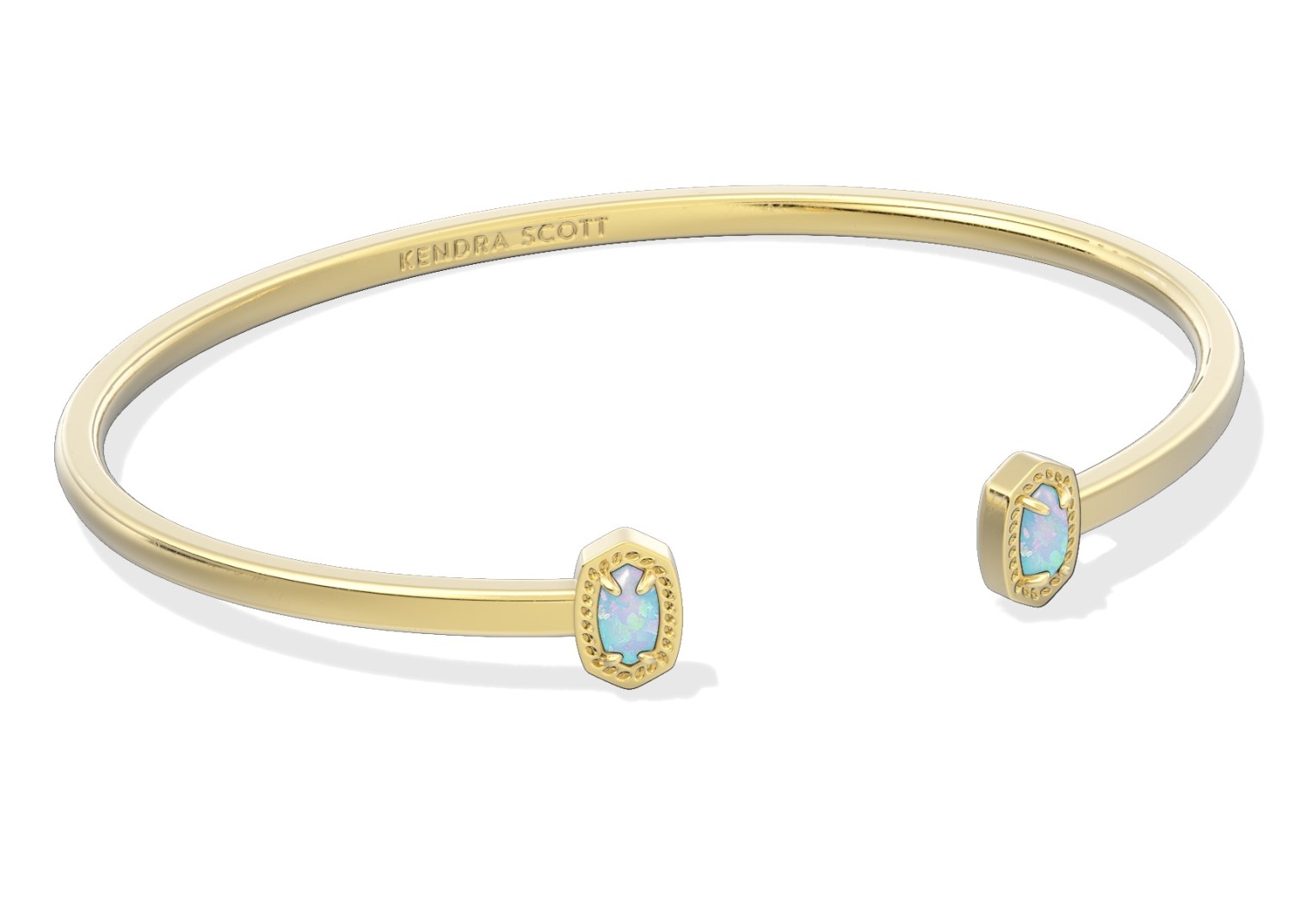 KENDRA SCOTT MINI ELTON BLUE OPAL GOLD TONE CUFF