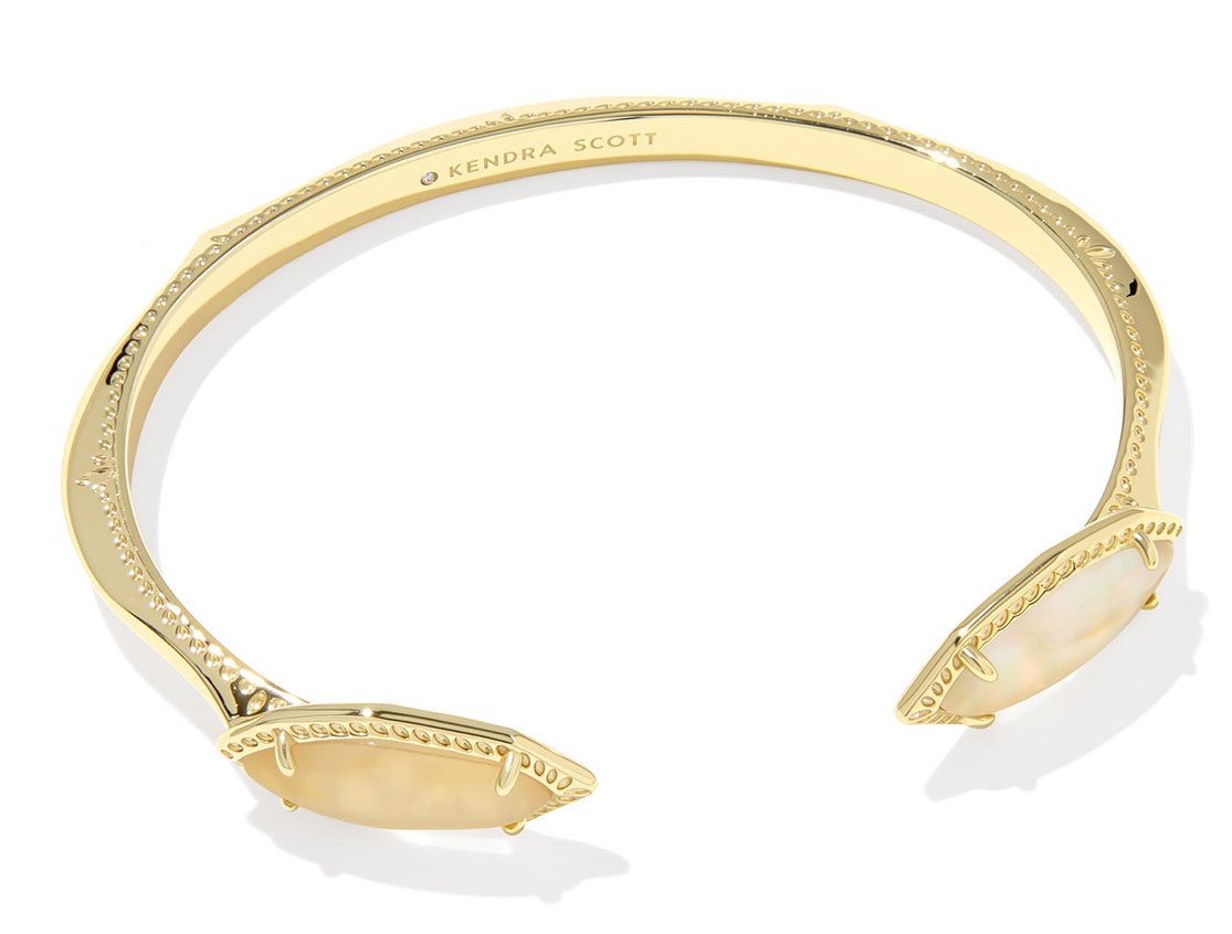 KENDRA SCOTT OPHELIA IRIDESCENT ABALONE GOLD TONE CUFF