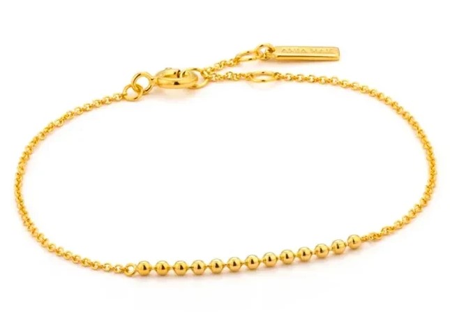 ANIA HAIE MODERN MULTIPLE BALLS CENTER GOLD TONE BRACELET
