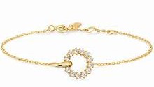 ANIA HAIE CZ CIRCLE LINK GOLD TONE BRACELET