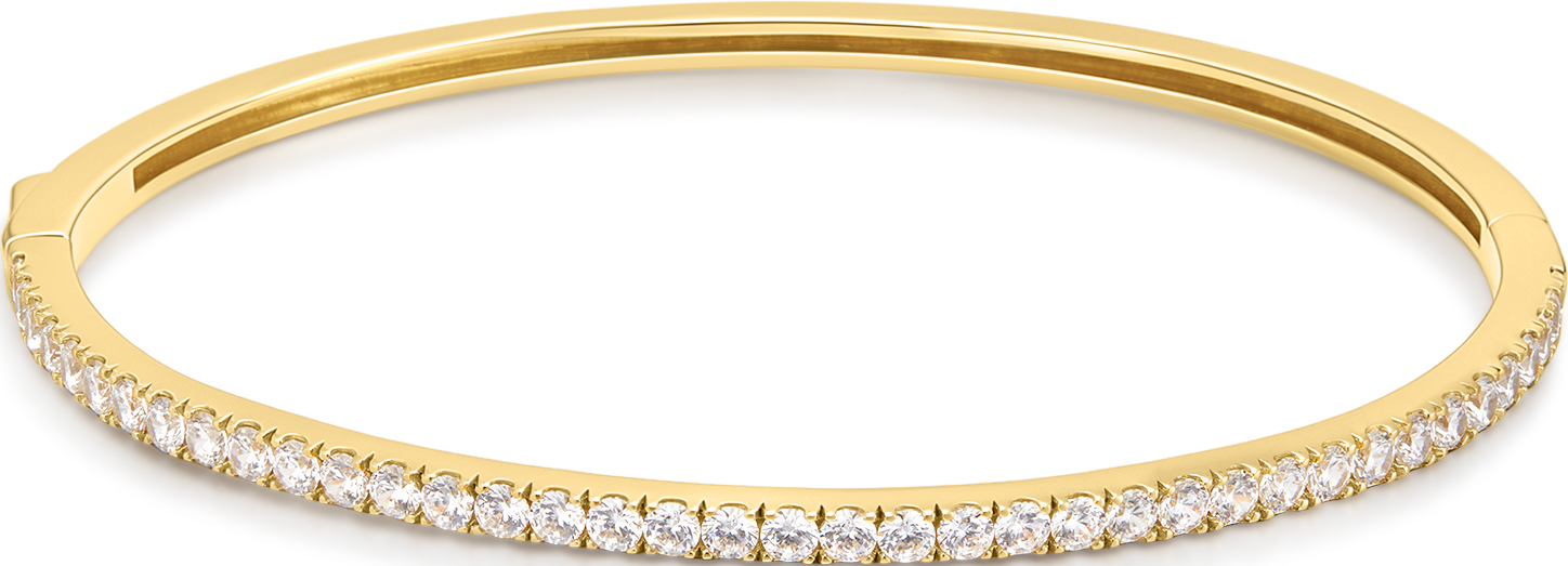ANIA HAIE PAVE CZ TENNIS BANGLE GOLD TONE