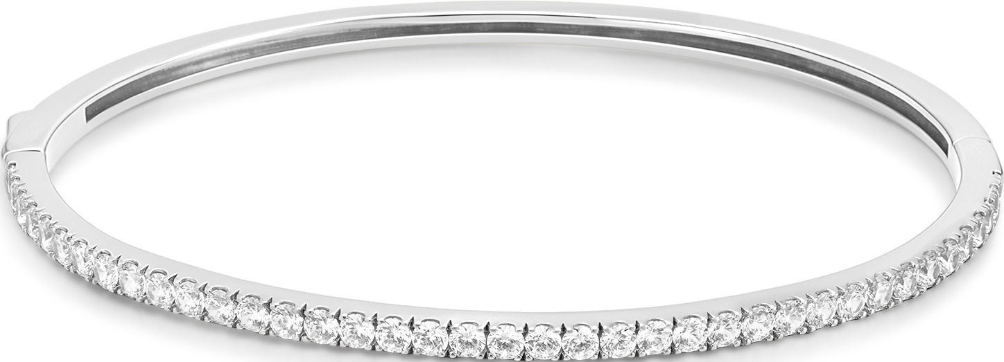 ANIA HAIE PAVE CZ TENNIS BANGLE SILVER