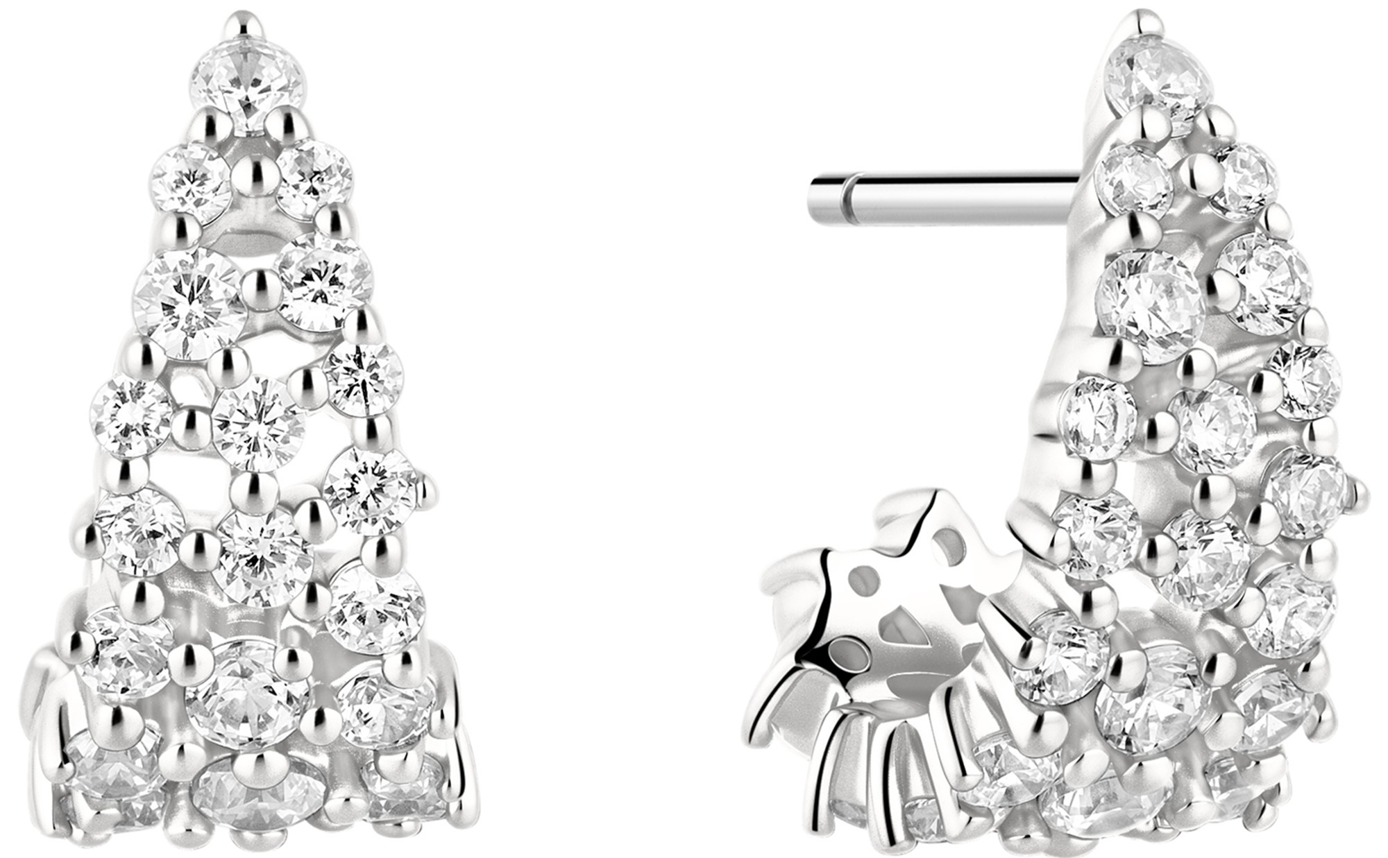 ANIA HAIE PAVE OPENWORK SILVER J-HOOPS