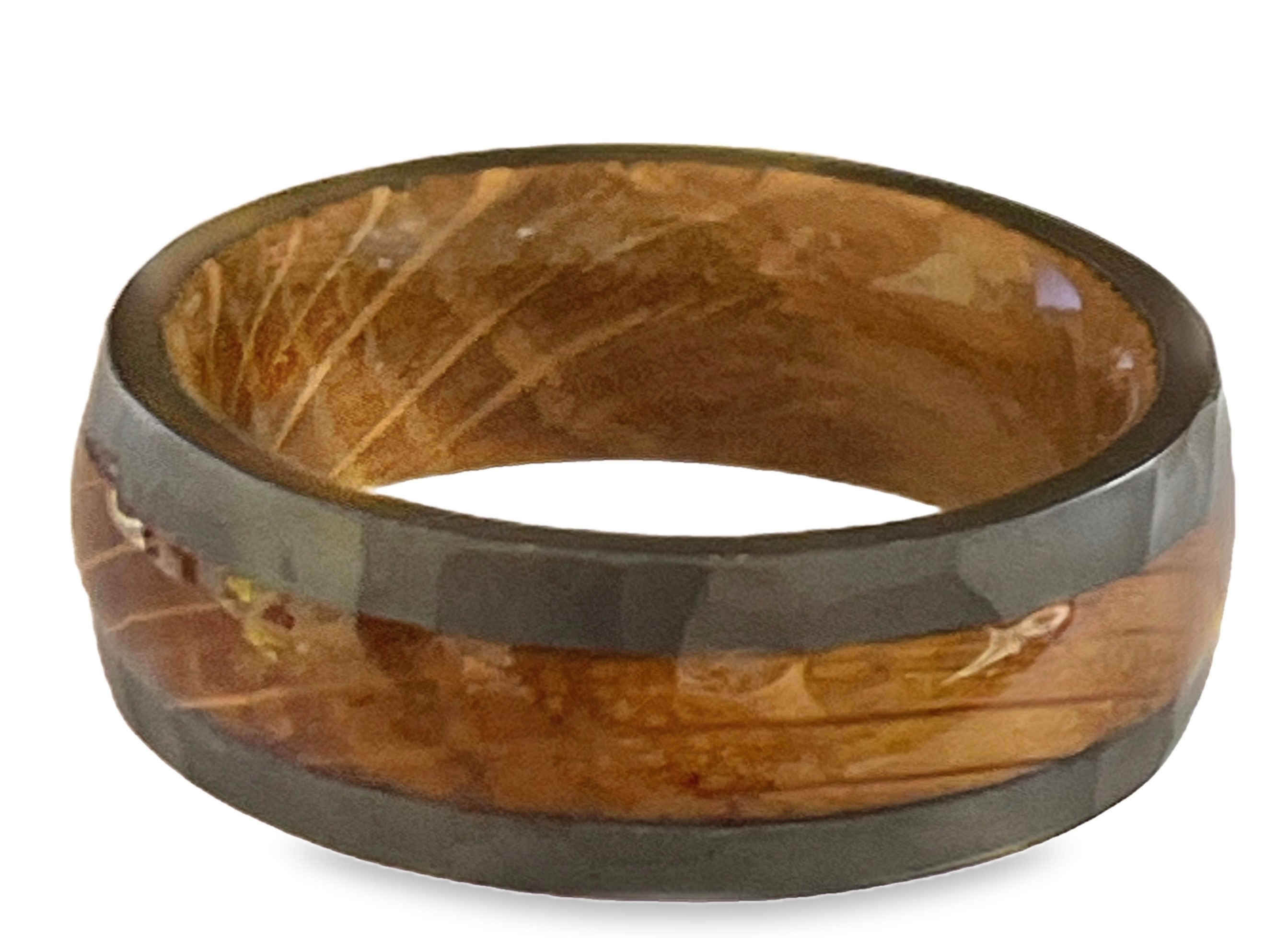 GTS 8MM ZIRCONIUM BD W/4MM WHISKEY BARREL INLAY/SLEEVE SIZE 10
