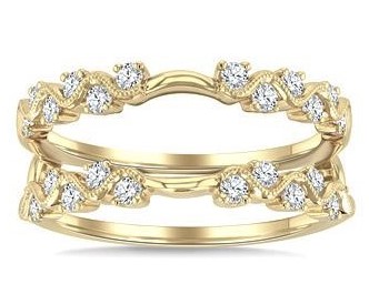 .50CTW MILGRAIN ZIG-ZAG RING JACKET CONTAINING: 24 ROUND DIAMONDS 14KY