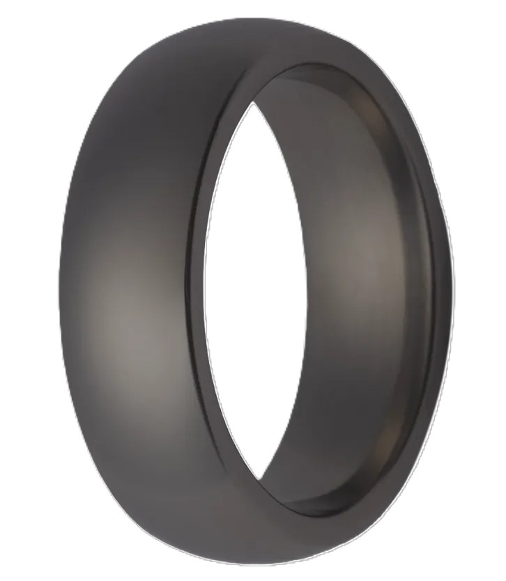 8MM BLACK CERAMIC DOME MATTE BAND SIZE 10