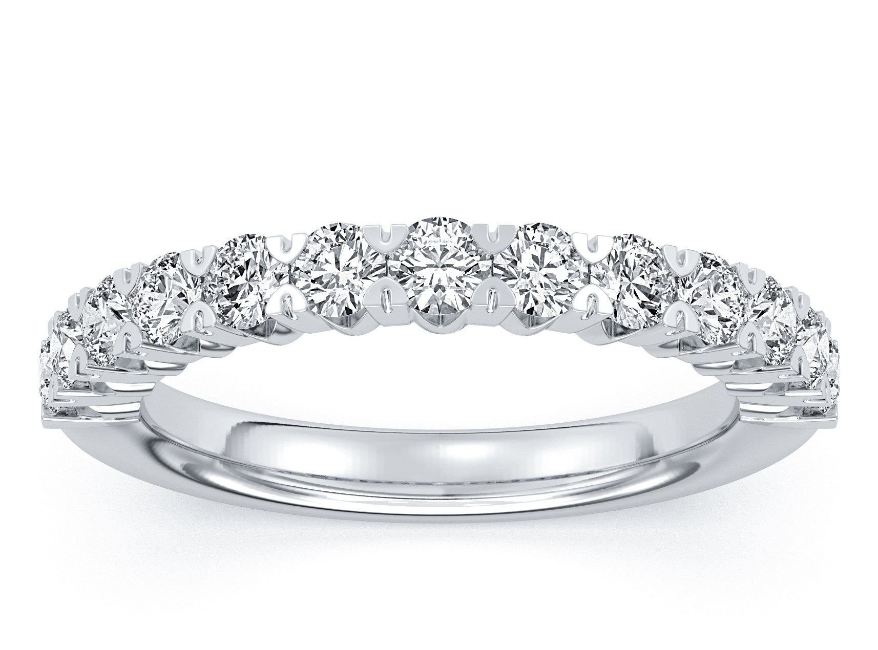 SUPER MAN MADE CREATED .88CTW LDS 13 ROUND DIAMOND BAND 14KW