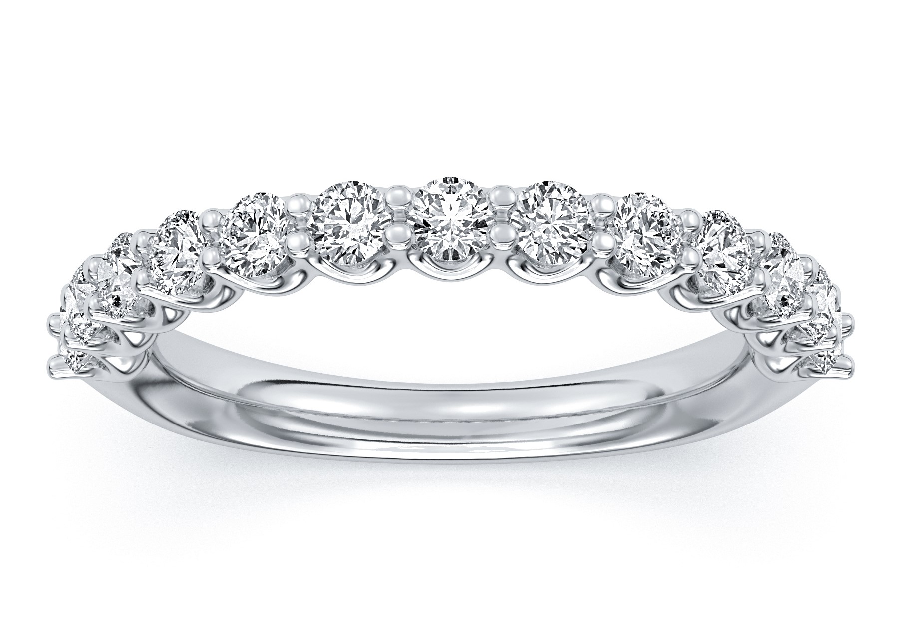 SUPER MAN MADE CREATED .85CTW LDS 13 ROUND DIAMOND BAND 14KW