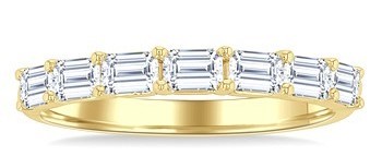 1.00CTW 7 BAGUETTE DIAMOND LDS BAND 14KY