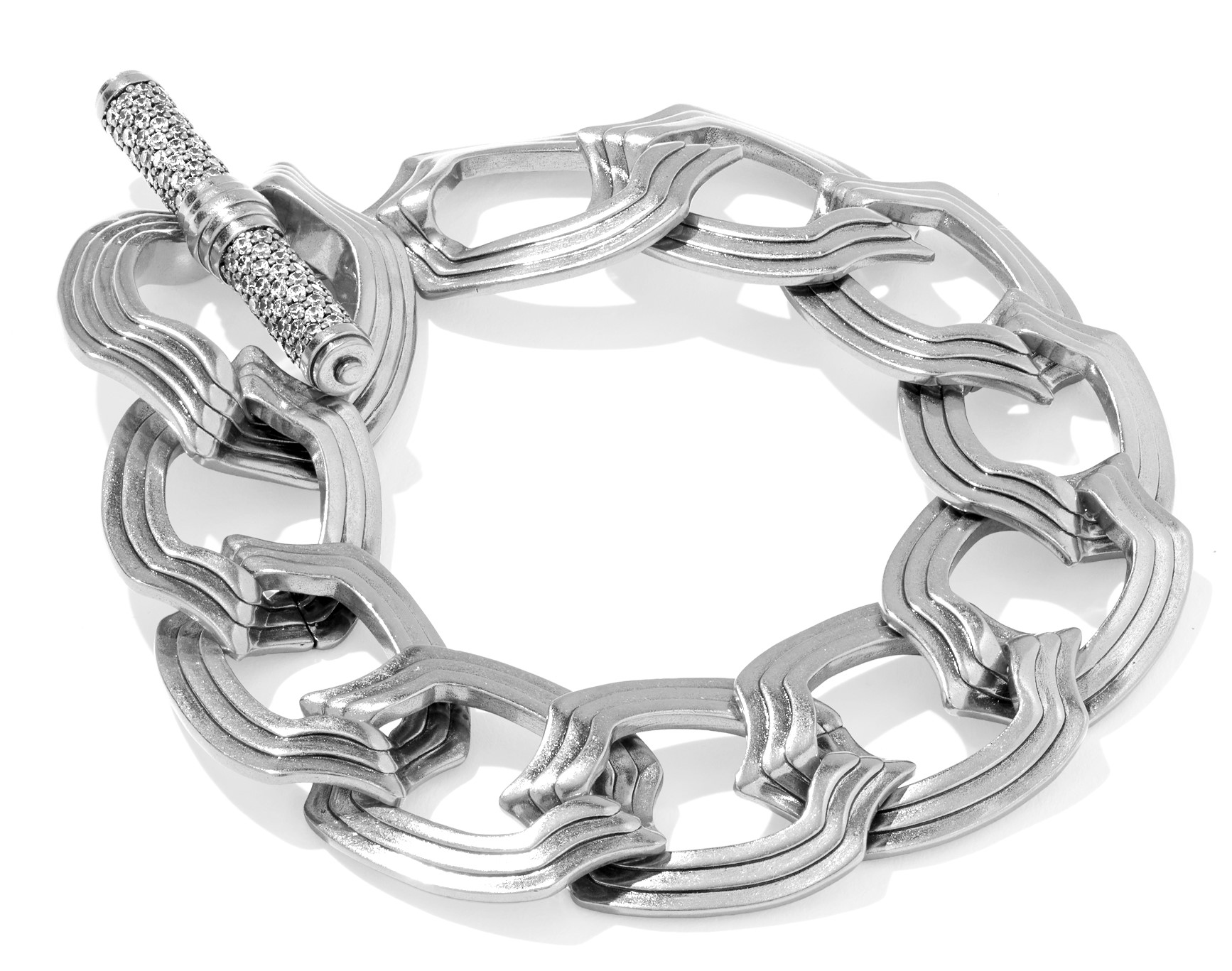 KENDRA SCOTT NOVA CZ RHODIUM CHAIN LINK BRACELET