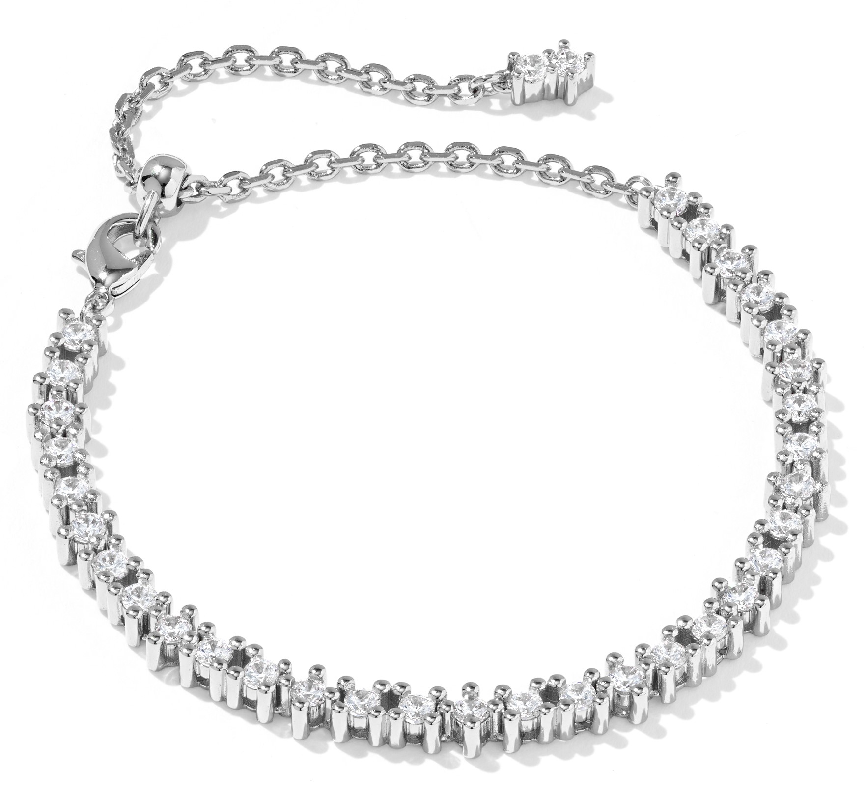KENDRA SCOTT FATE CZ RHODIUM TENNIS BRACELET