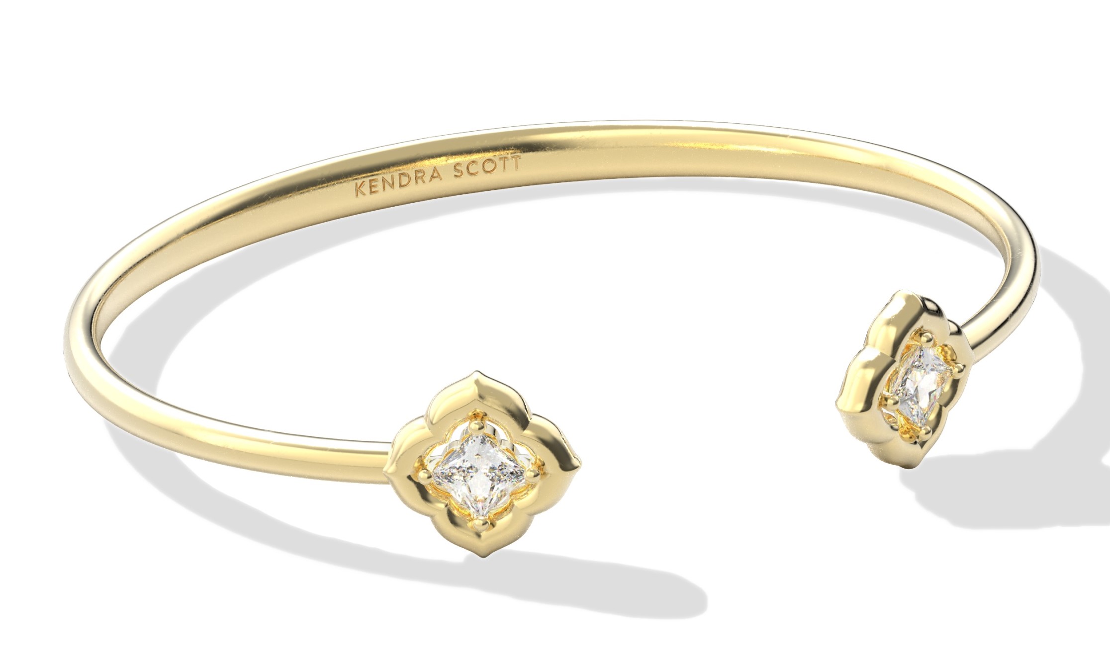 KENDRA SCOTT MALLORY CRYSTAL GOLD TONE CUFF