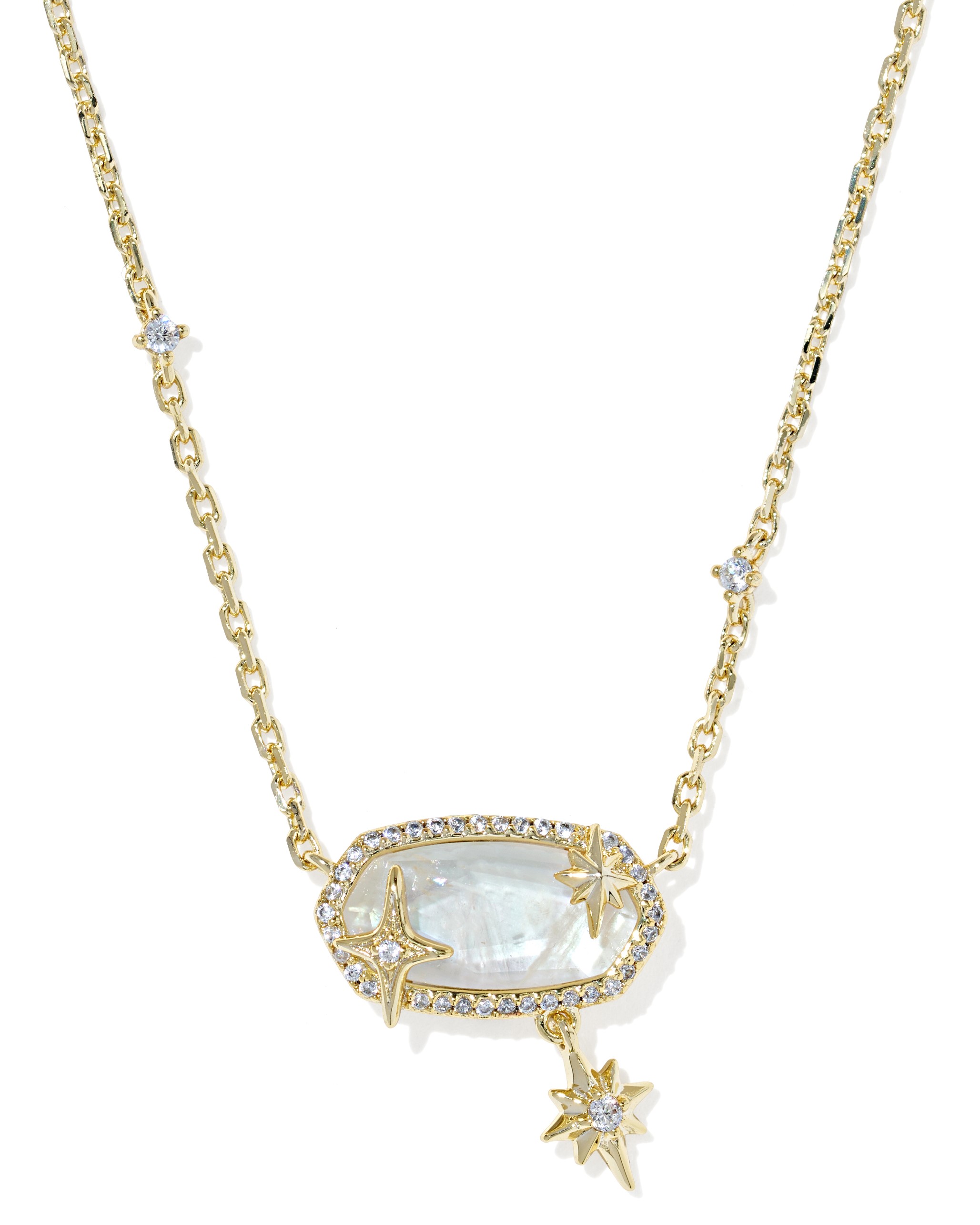KENDRA SCOTT ELISA STAR IVORY ILLUSION GOLD TONE PENDANT NECKLACE