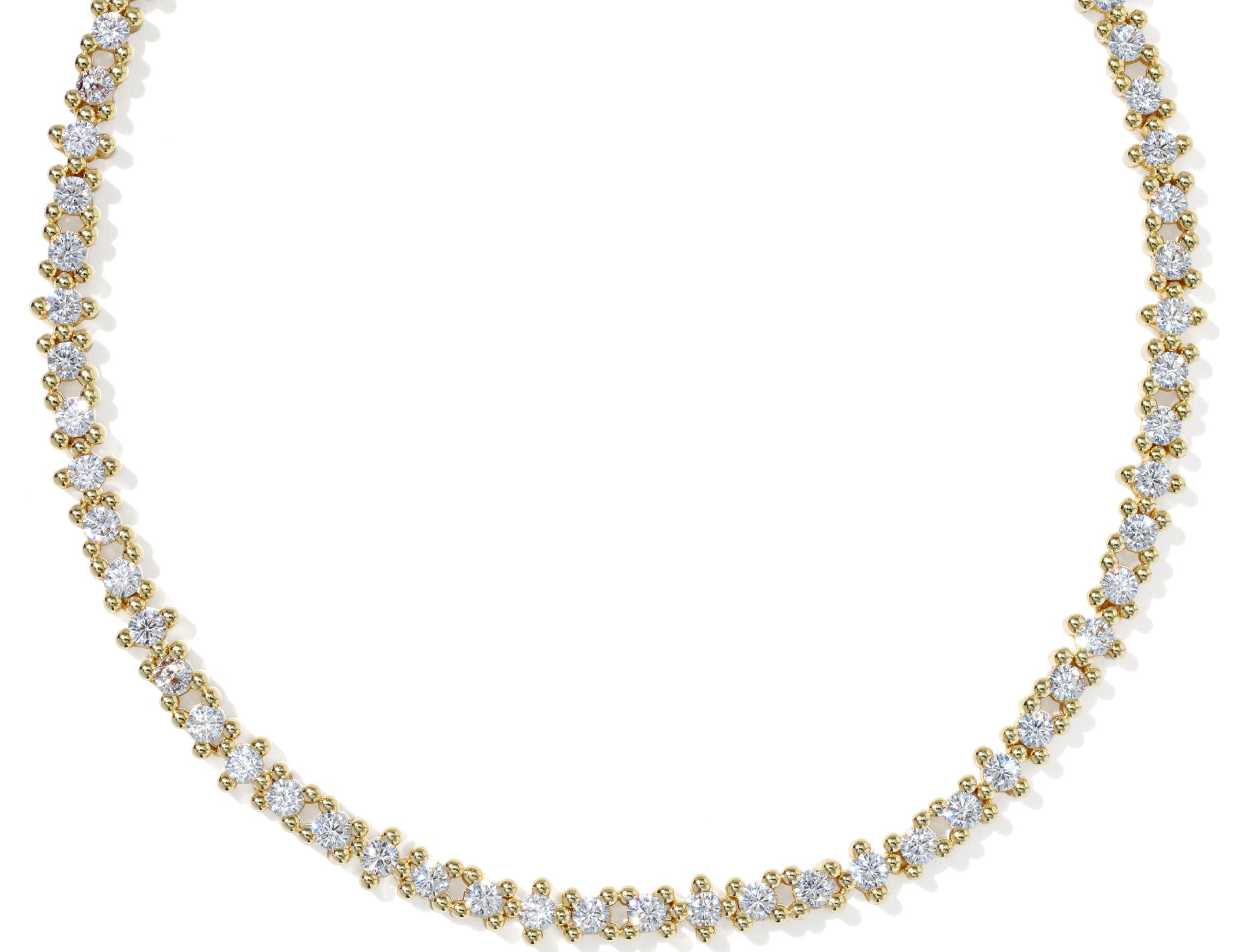 KENDRA SCOTT FATE CZ GOLD TONE TENNIS NECKLACE