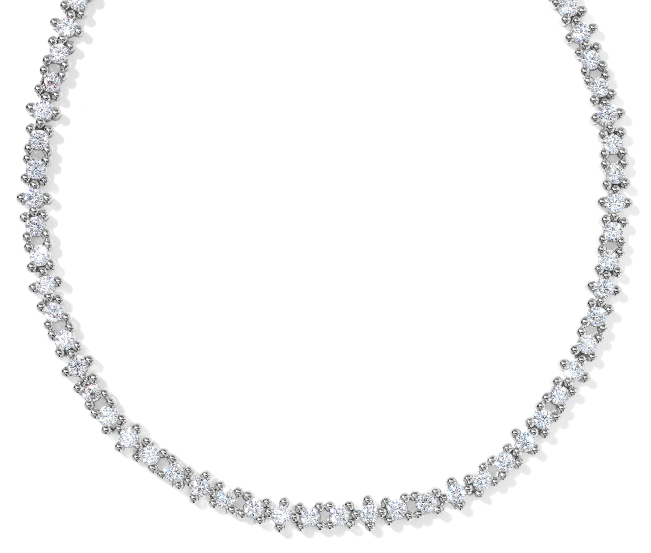 KENDRA SCOTT FATE RHODIUM CZ TENNIS NECKLACE
