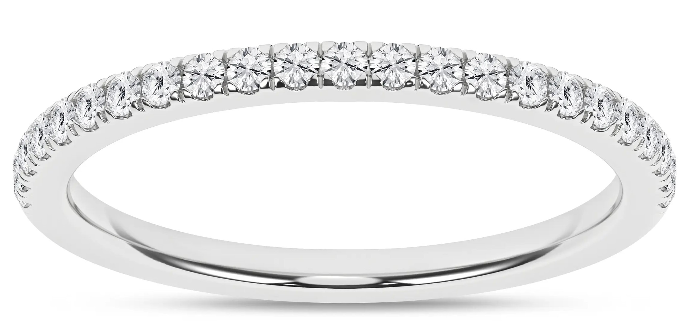 SUPER MAN MADE CREATED .25CTW 23 ROUND DIAMOND ANNIVERSARY BAND EF VS 14KW