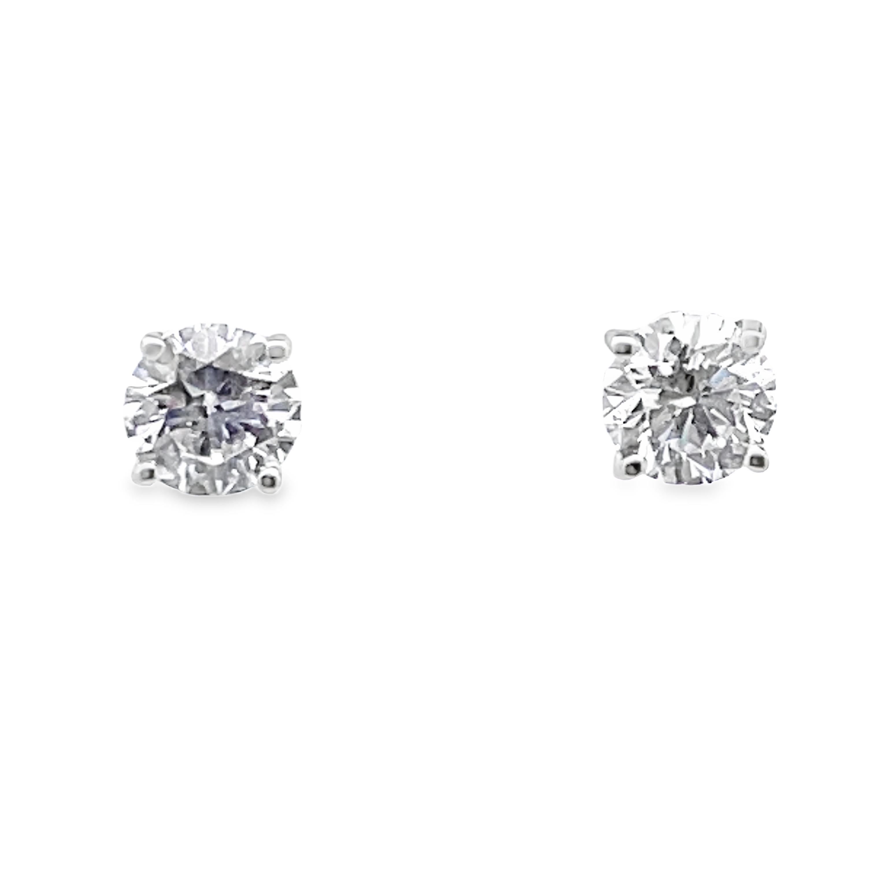 1.97CTW ROUND DIAMOND STUD EARRINGS H-I SI2 14KWJS-1130D