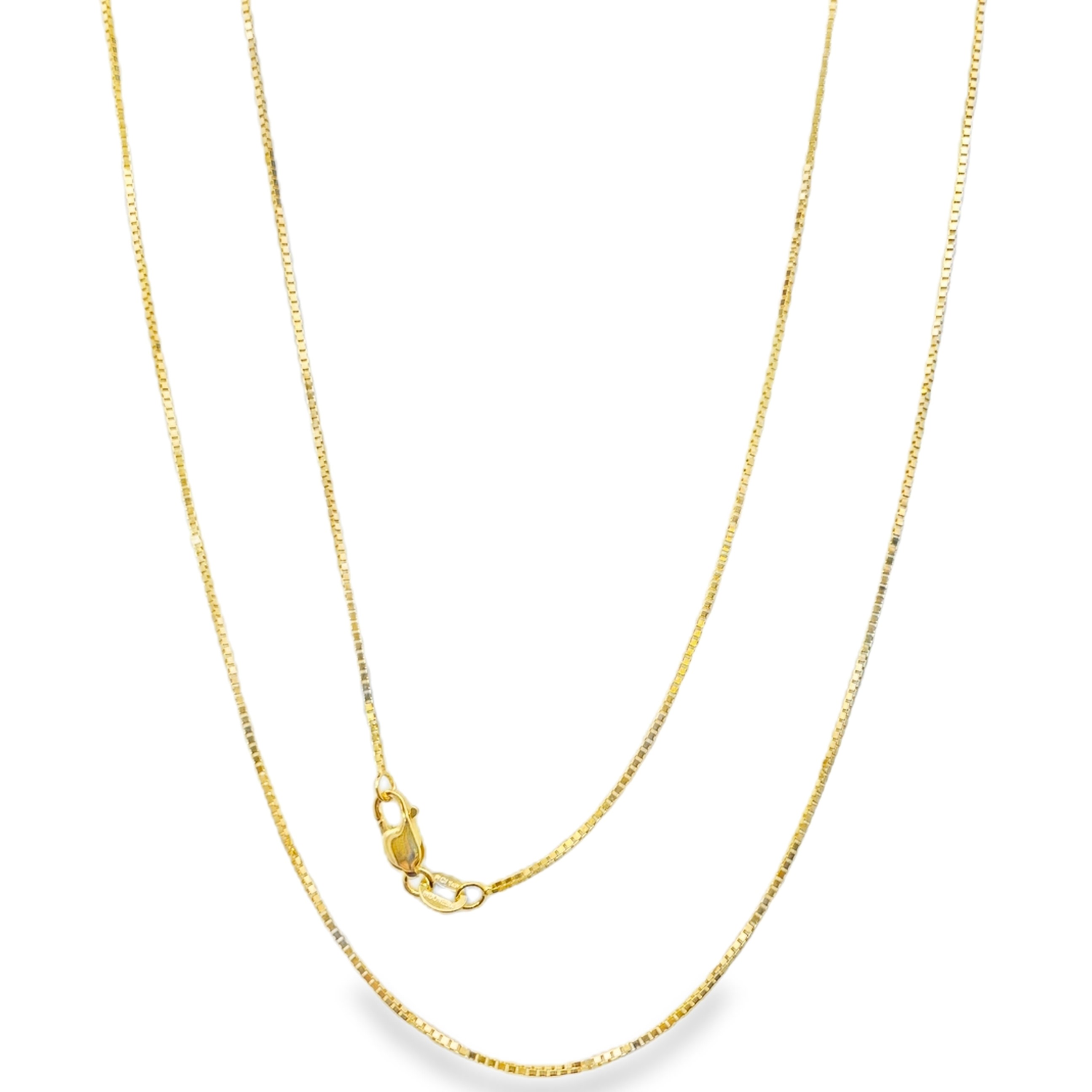 .75MM BOX CHAIN 20" NECKLACE WITH LOBSTER CLASP 14KY