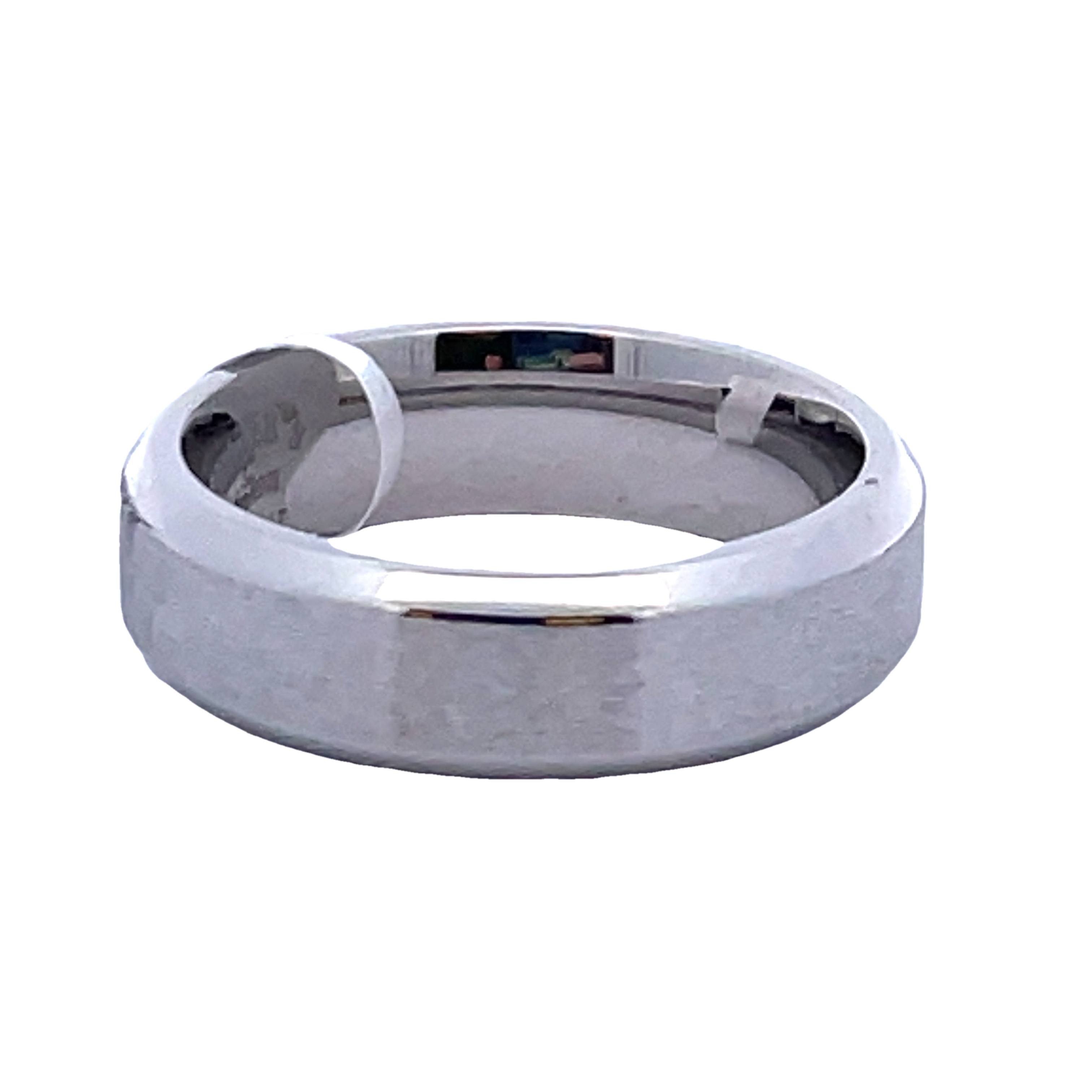 6MM COBALT BEVEL EDGE SATIN CENTER BAND SIZE 8.5