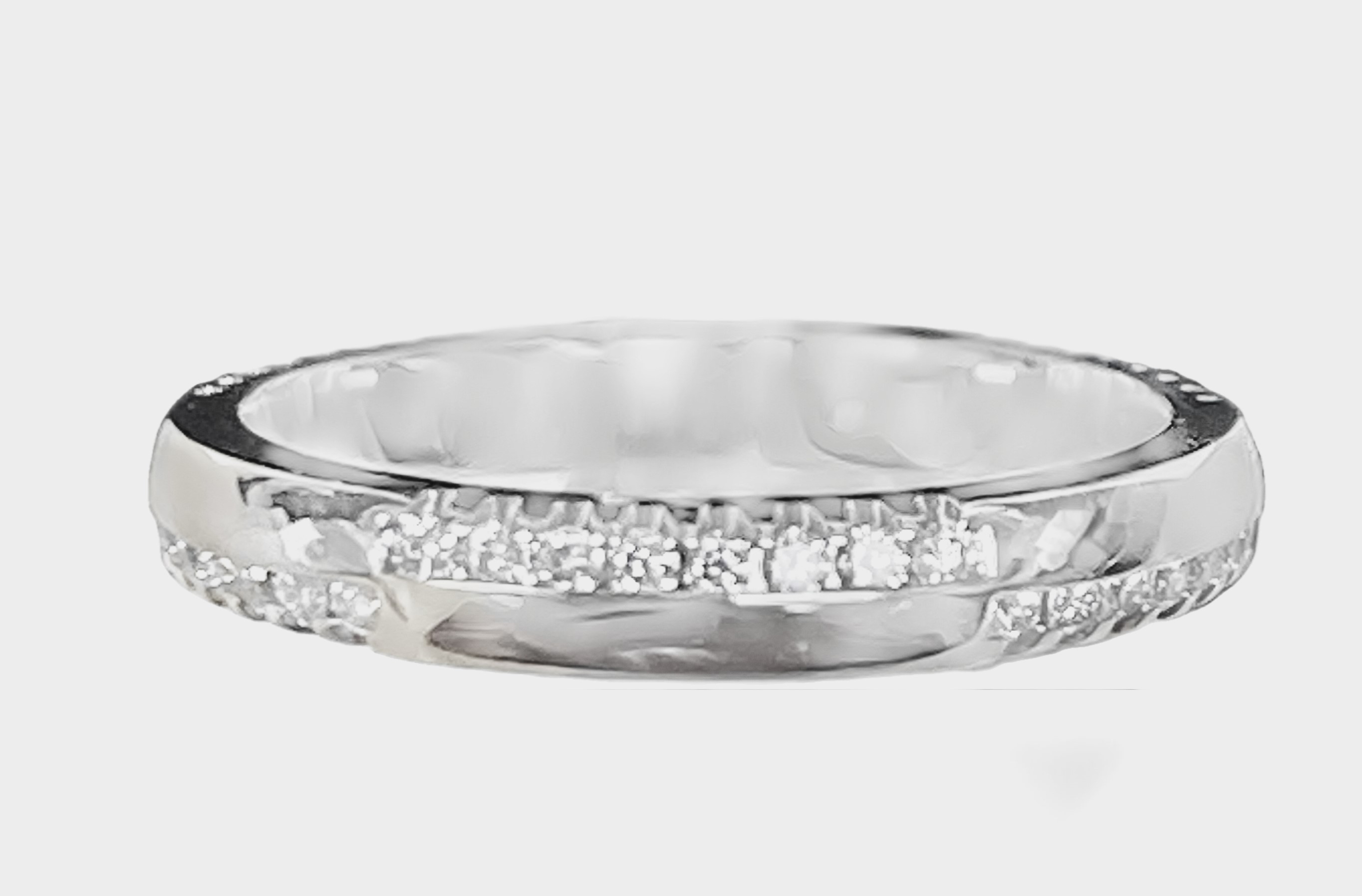 1/4CTW LDS DIAMOND 5-SEGMENT EDGE BAND CONTAINING: 40 ROUND DIAMONDS; 14KW