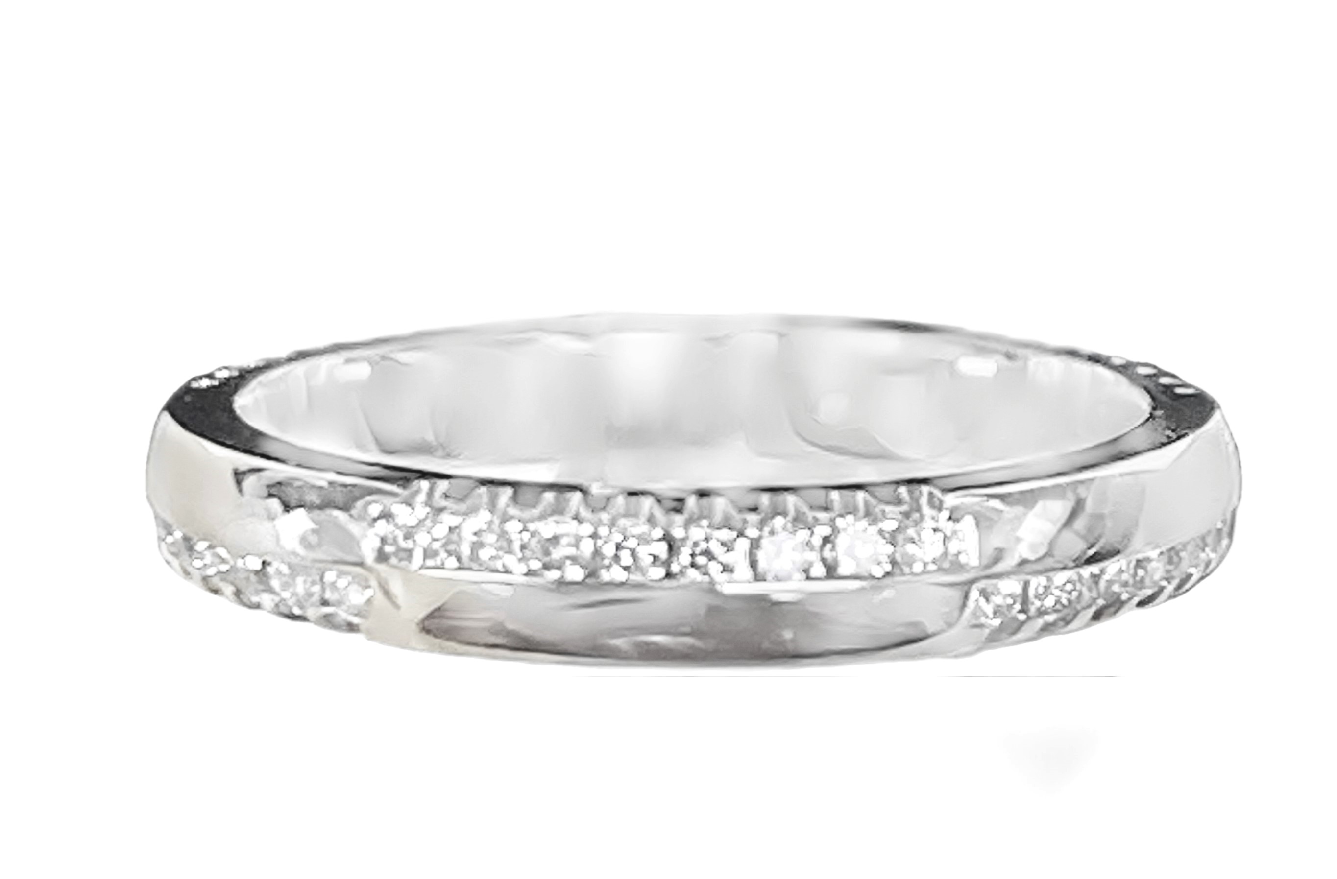 1/4CTW LDS DIAMOND 5-SEGMENT EDGE BAND CONTAINING: 40 ROUND DIAMONDS; 14KW