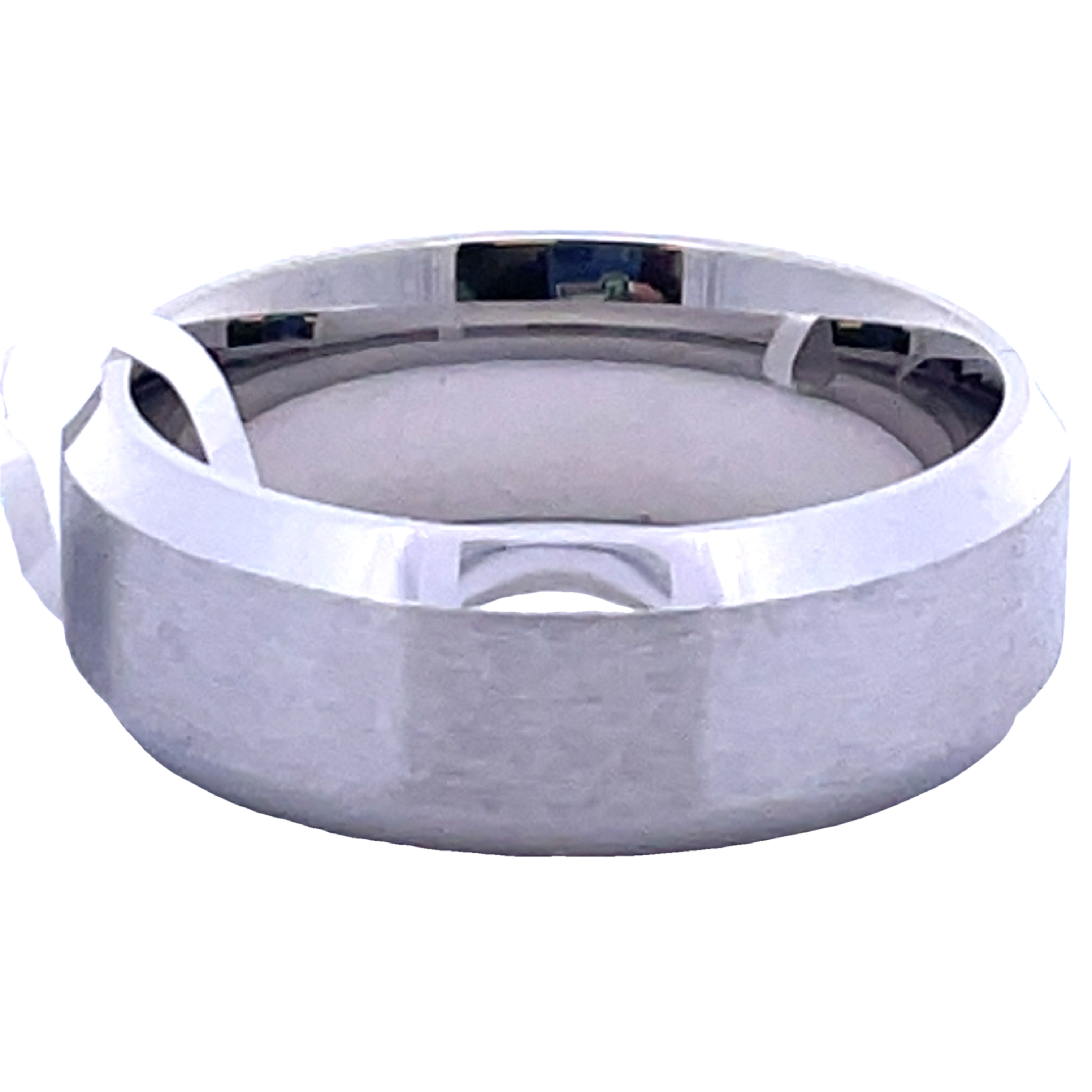 8MM COBALT BEVEL EDGE SATIN CENTER BAND SIZE 11