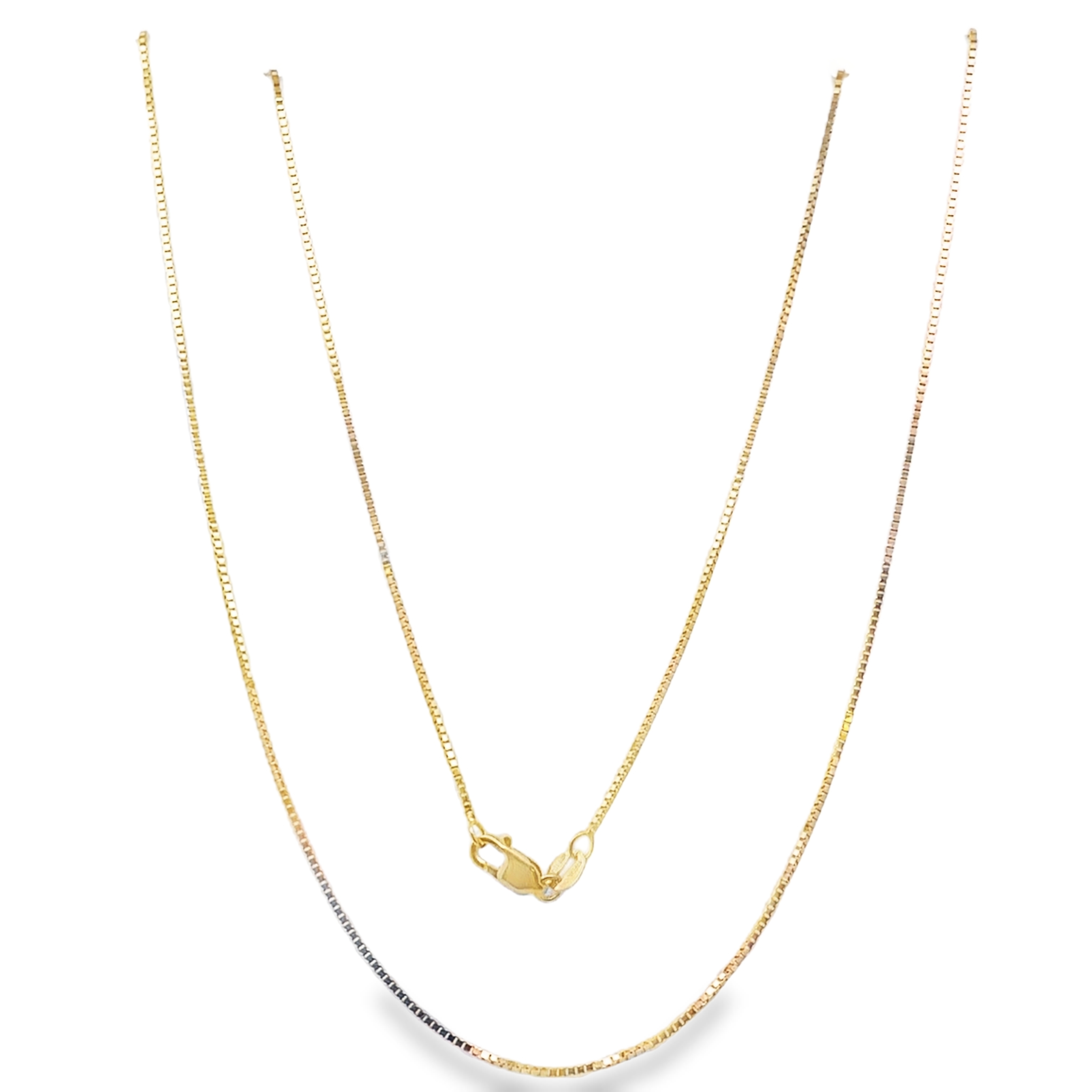 .75MM BOX CHAIN 18" NECKLACE W/LOBSTER CLASP 14KY